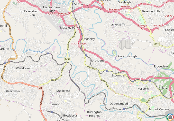 Map location of Northdene 
